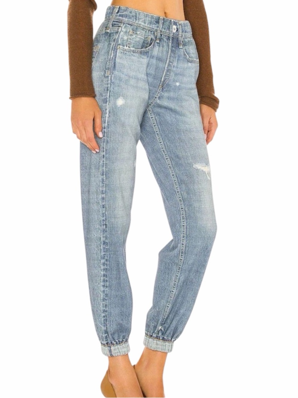 Rag & Bone | Women’s Light Wash Terry Jogger Pants Size Small *flaw*